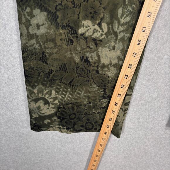 VTG 90s First Option Velvet Pants 16 Floral Lace Forest Hunter Maximalist Luxury - Picture 6 of 10